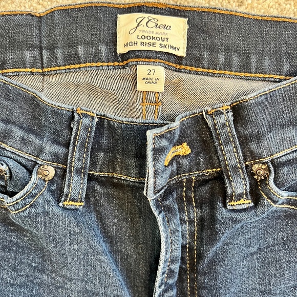 J Crew 9” Lookout High Rise Toothpick Jeans Skinny Size 27 - Picture 3 of 3